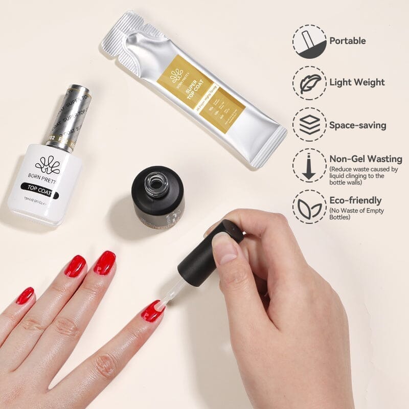 4pcs Set Super Top Coat 15ml Base & Top Coat BORN PRETTY 
