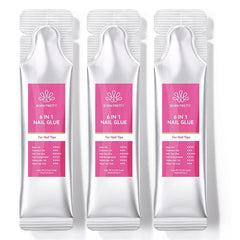 6 in 1 Nail Glue Gel 15ml (Bag) Gel Nail Polish BORN PRETTY 3 pcs 