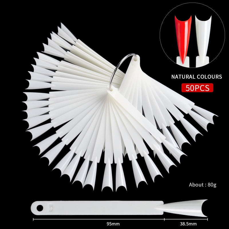 50pcs Natural Color French Display Nail Tips