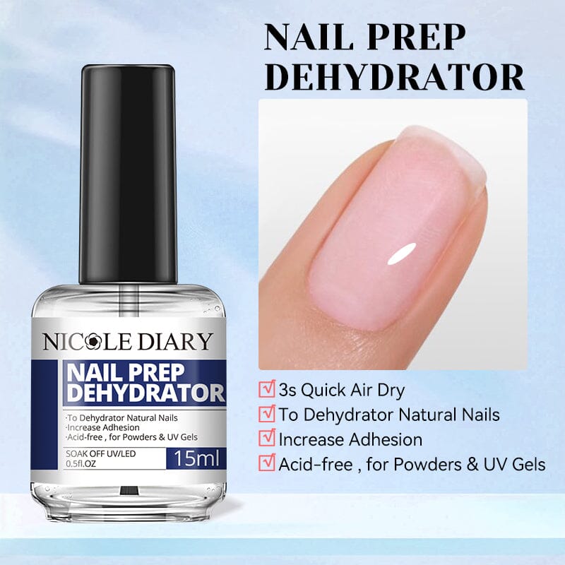 Nail Prep Dehydrator Acid-Free Primer 15ml Nail Care NICOLE DIARY Nail Prep Dehydrator 