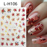 Flowers 3D Nail Sticker L-H Series Clearance No Brand L-H106 
