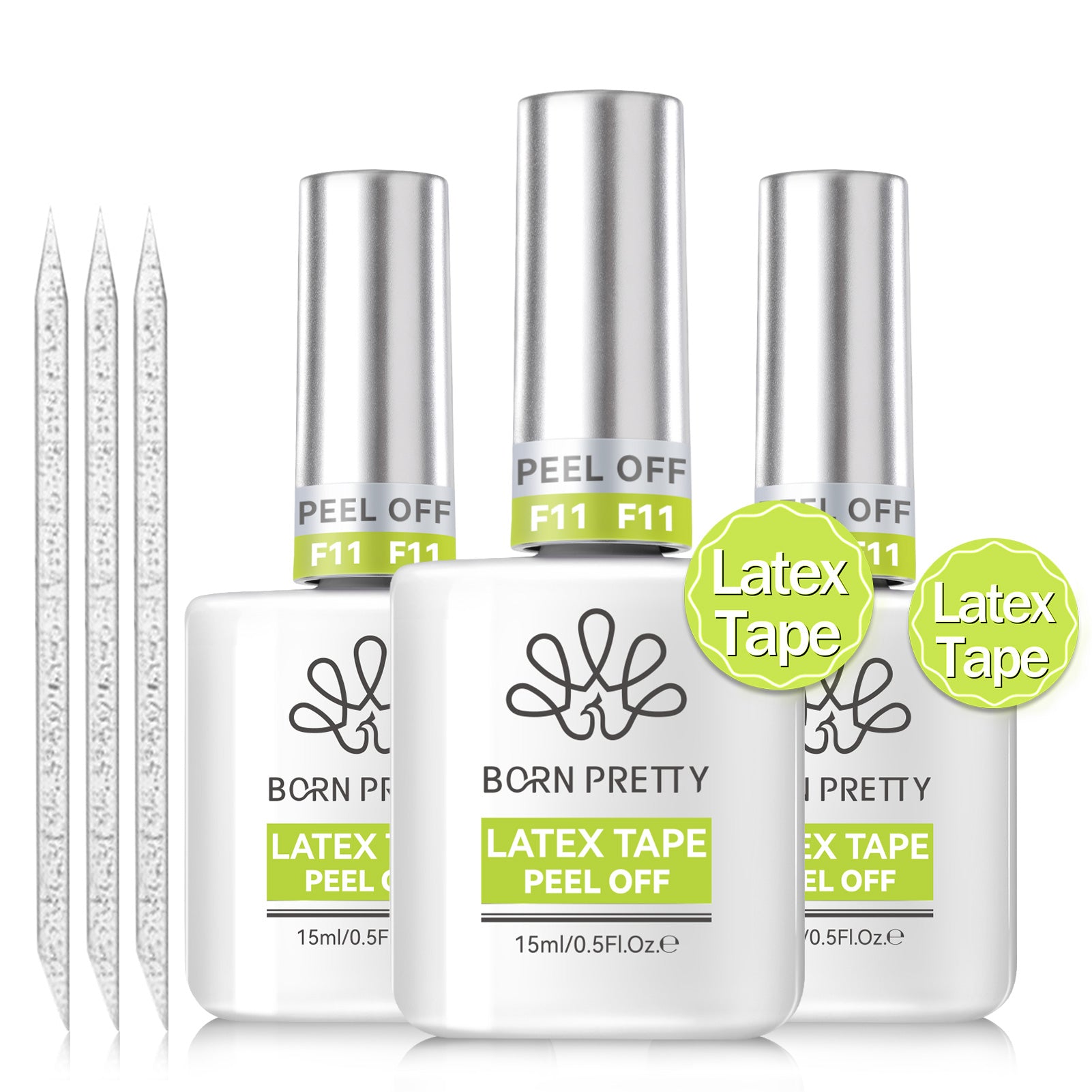 3pcs Latex Tape Peel Off 15ml