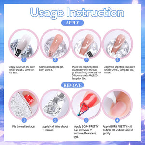 Aurora Cat Magnetic Gel Polish MY304 Blue Tears 10ml Gel Nail Polish BORN PRETTY 