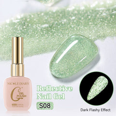 Reflective Gel S08 15ml Gel Nail Polish NICOLE DIARY 