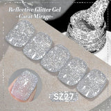 Reflective Glitter Gel Polish SZ27-SZ32 Carat Mirage 10ml Gel Nail Polish BORN PRETTY SZ27 