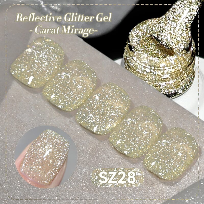 Reflective Glitter Gel Polish SZ27-SZ32 Carat Mirage 10ml Gel Nail Polish BORN PRETTY SZ28 