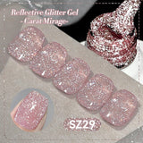 Reflective Glitter Gel Polish SZ27-SZ32 Carat Mirage 10ml Gel Nail Polish BORN PRETTY SZ29 