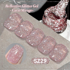 Reflective Glitter Gel Polish SZ27-SZ32 Carat Mirage 10ml Gel Nail Polish BORN PRETTY SZ29 