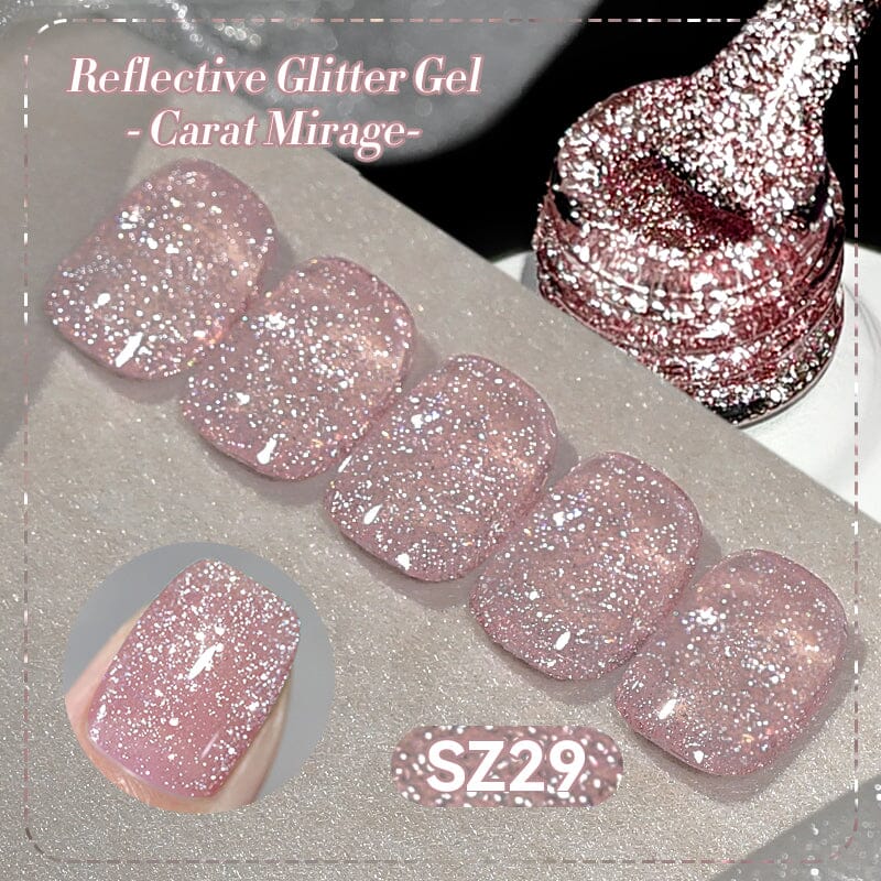 Reflective Glitter Gel Polish SZ27-SZ32 Carat Mirage 10ml Gel Nail Polish BORN PRETTY SZ29 