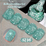 Reflective Glitter Gel Polish SZ27-SZ32 Carat Mirage 10ml Gel Nail Polish BORN PRETTY SZ30 