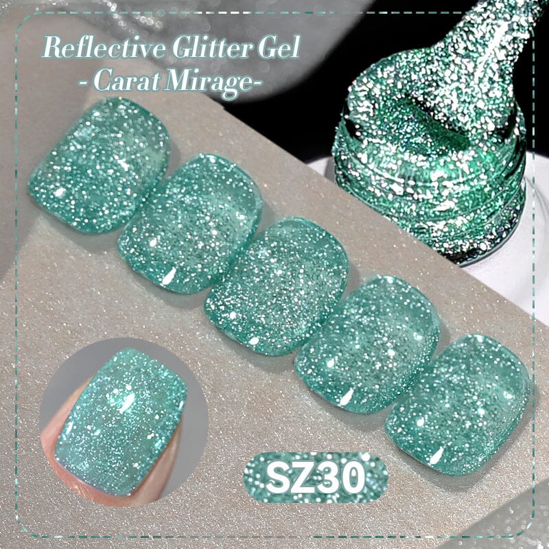 Reflective Glitter Gel Polish SZ27-SZ32 Carat Mirage 10ml Gel Nail Polish BORN PRETTY SZ30 