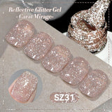 Reflective Glitter Gel Polish SZ27-SZ32 Carat Mirage 10ml Gel Nail Polish BORN PRETTY SZ31 