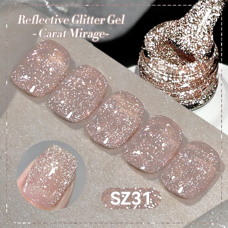 Reflective Glitter Gel Polish SZ27-SZ32 Carat Mirage 10ml Gel Nail Polish BORN PRETTY SZ31 