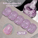 Reflective Glitter Gel Polish SZ27-SZ32 Carat Mirage 10ml Gel Nail Polish BORN PRETTY SZ32 
