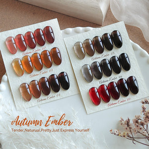 6 Colors Jelly Gel J08 Autumn Ember 7ml Gel Nail Polish BORN PRETTY 