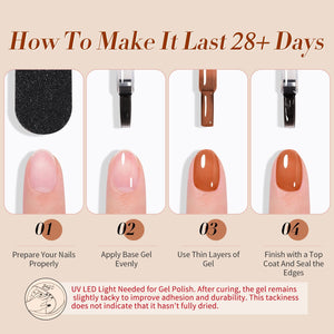 6 Colors Jelly Gel J08 Autumn Ember 7ml Gel Nail Polish BORN PRETTY 
