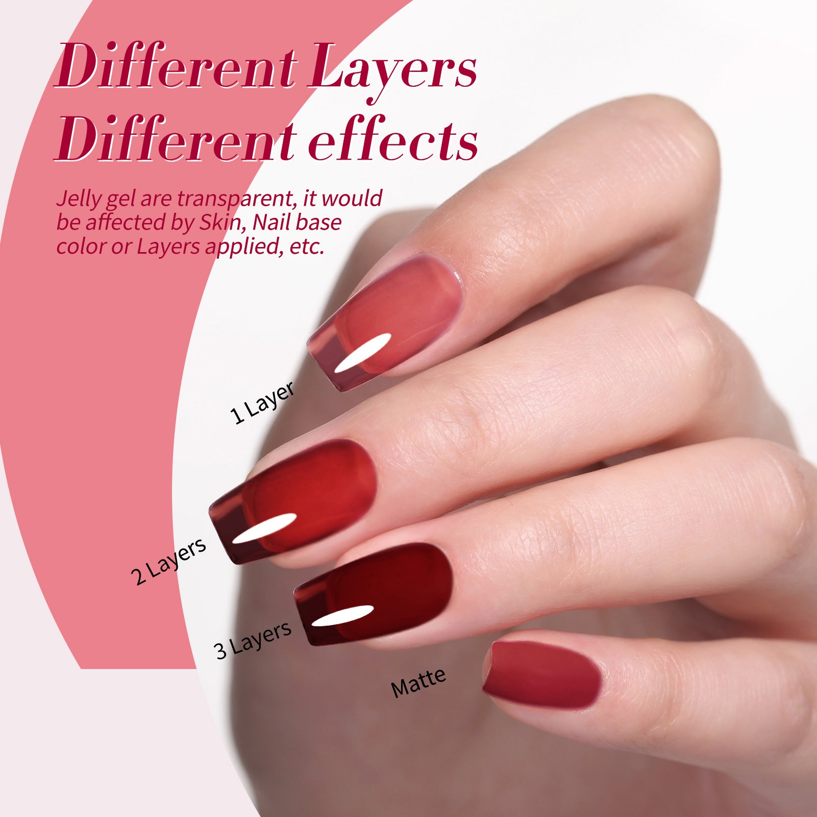 6 Colors Jelly Gel J09 Scarlet Muse 7ml