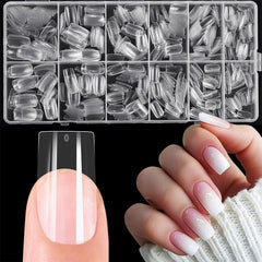 600pcs Square Transparent False Nail Tips Nail Tips No Brand 