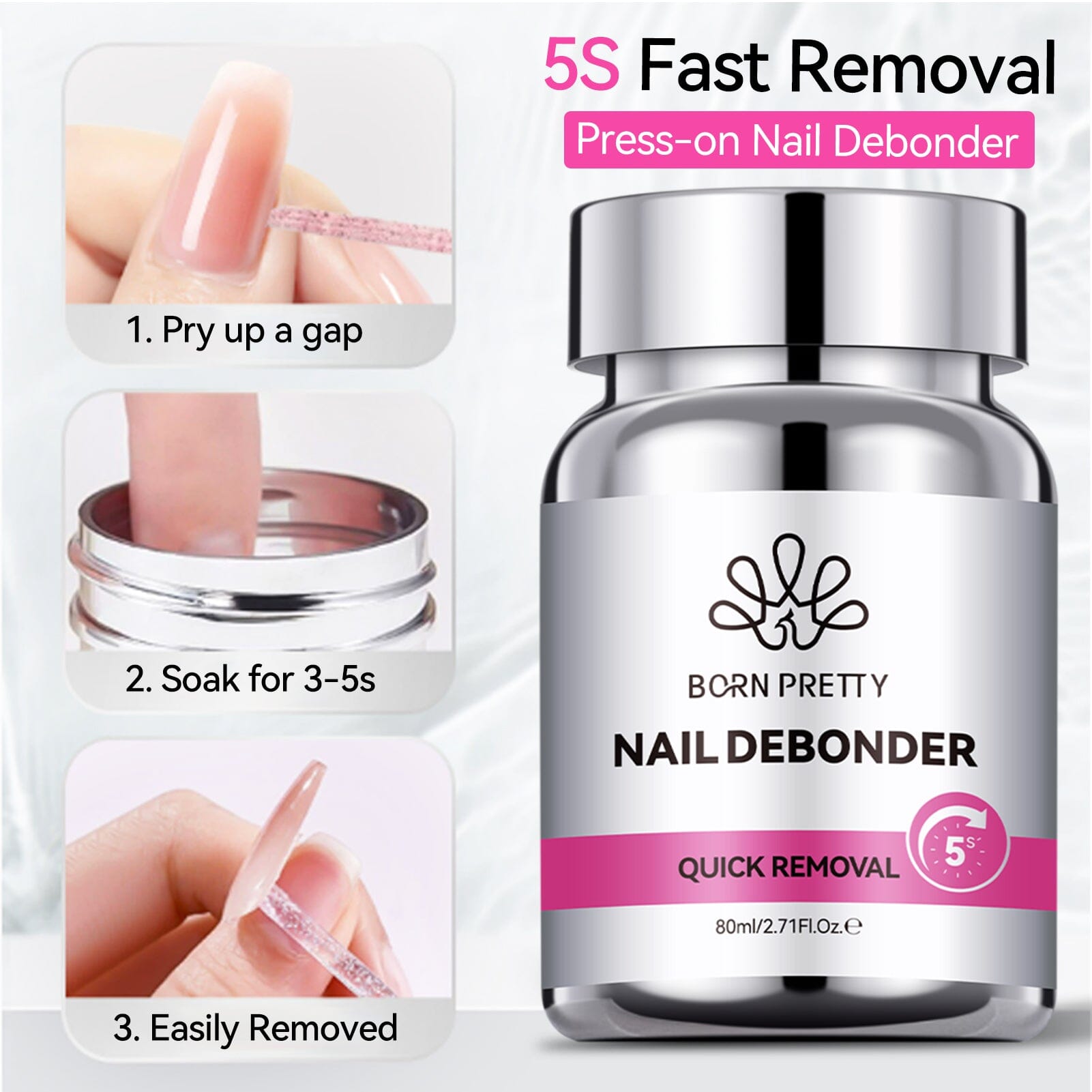 Nail Debonder Quick Removal 80ml Gel Nail Polish BORN PRETTY 