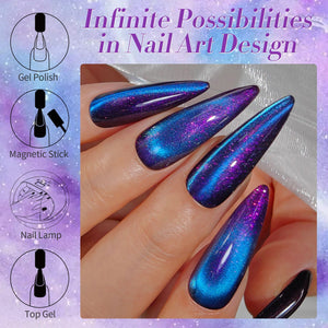 Auroras Cat Magnetic Gel Polish MY311 Night Purple 15ml Gel Nail Polish BORN PRETTY 