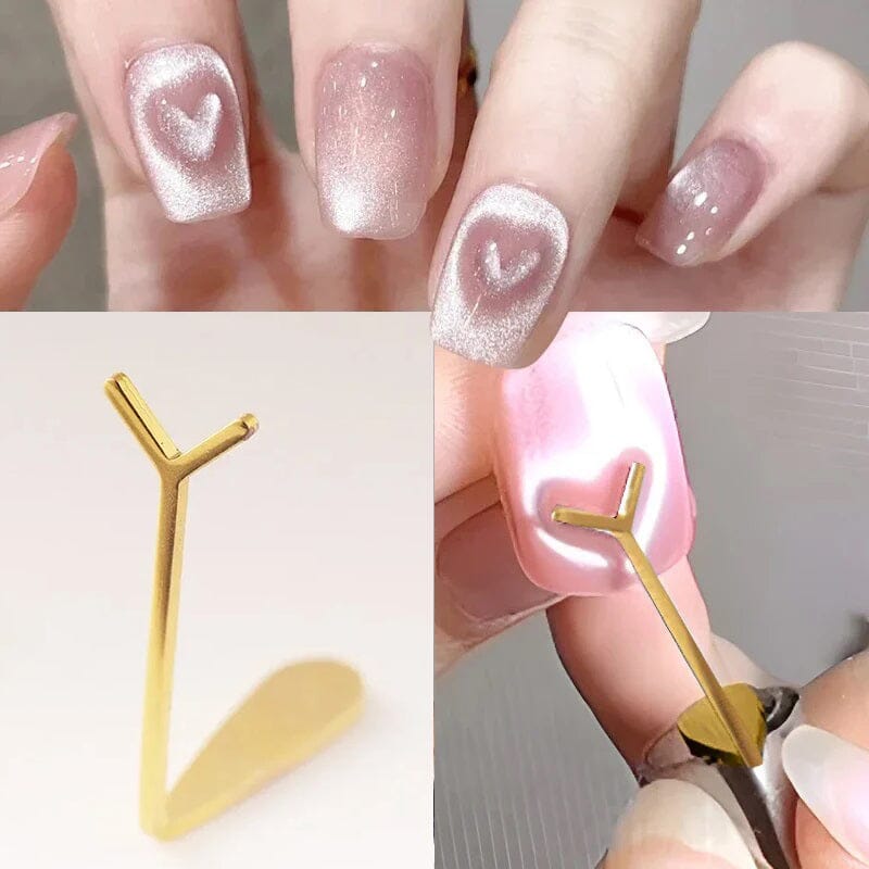 Y-shaped Heart Design Magnetic Stick Gold Tools & Accessories No Brand 