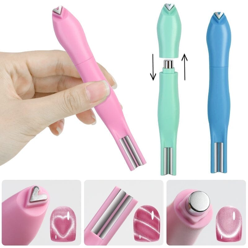 Detachable Magnetic Stick Heart Snake Pattern Pink Tools & Accessories BORN PRETTY 