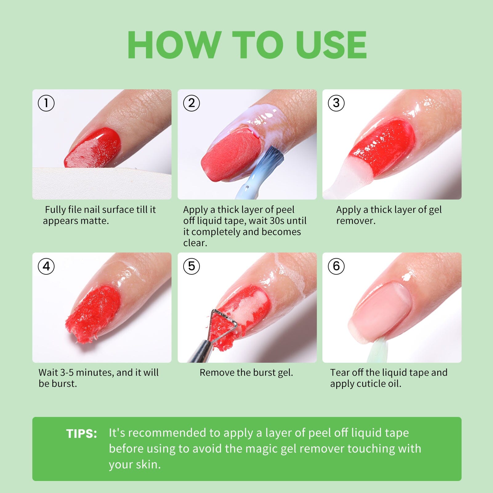 2Pcs Magic Gel Remover 15ml Gel Nail Polish BORN PRETTY 