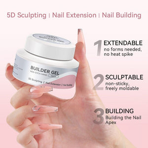 2pcs No Stick Hand Builder Gel 60g HEMA FREE Extension Nail Gel BORN PRETTY 