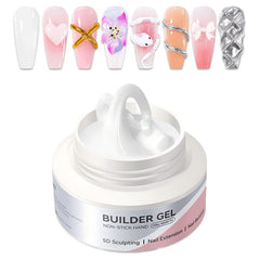 Milky White Non Stick Hand Builder Gel 60g Extension Nail Gel BORN PRETTY 