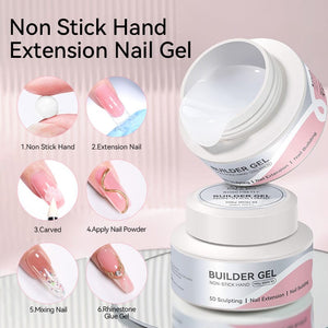 2pcs No Stick Hand Builder Gel 60g HEMA FREE Extension Nail Gel BORN PRETTY 