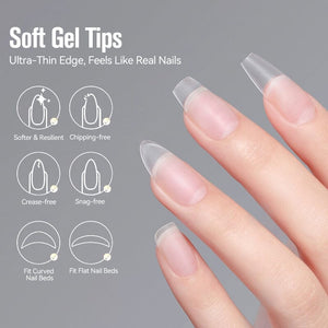 420pcs Matte Soft Gel Tips Nail Tips UR SUGAR 