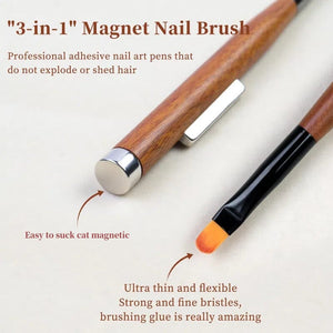 3 in 1 Magnetic Stick Nail Brush Tools & Accessories No Brand 