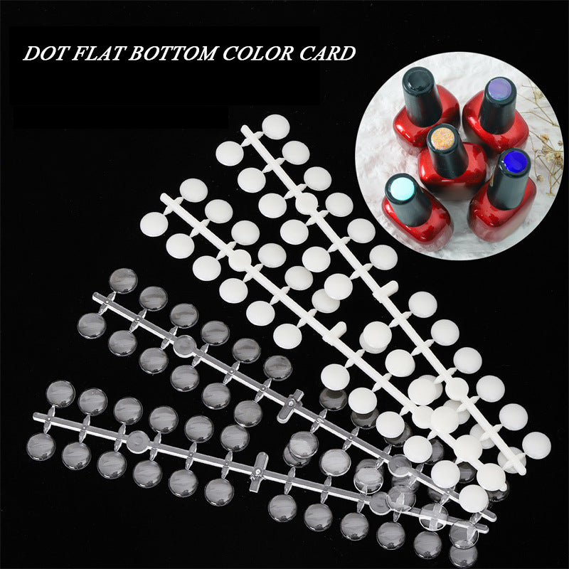 120pcs Round Transparent Display False Nail Tips
