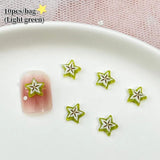 10pcs Starfruit Plastic Nail Art Decorations Clearance No Brand 01 