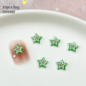 10pcs Starfruit Plastic Nail Art Decorations Clearance No Brand 08 