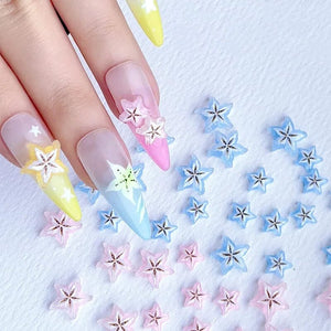 10pcs Starfruit Plastic Nail Art Decorations Clearance No Brand 