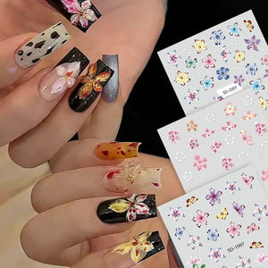 Flowers 3D Nail Stickers SD Series Clearance No Brand 