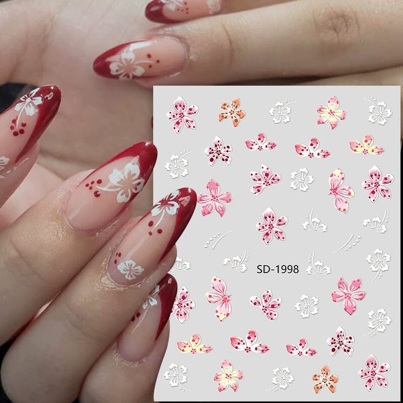 Flowers 3D Nail Stickers SD Series Clearance No Brand 