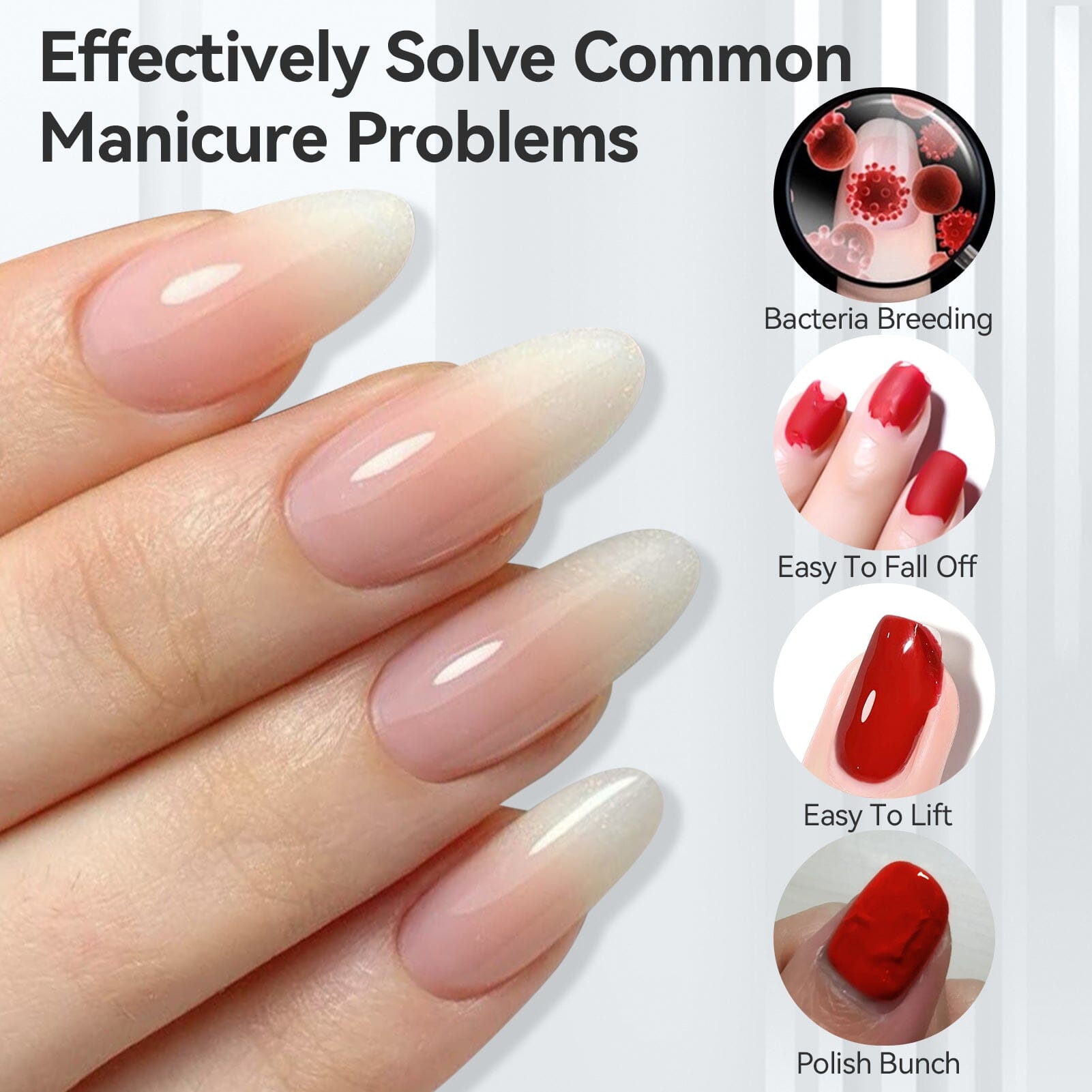 2 Bottles Set Nail Prep Dehydrator-Primer Kit 15ml Base & Top Coat BORN PRETTY 