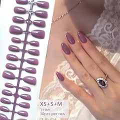 30pcs Press on Nails XS+S+M Sizes Fake Nail Tips Nail Tips No Brand 08 