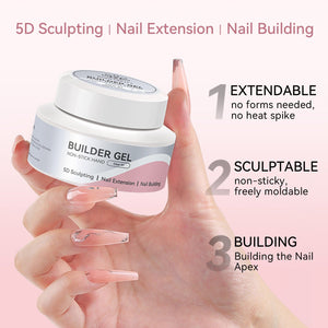 Clear 60g Non Stick Hand Extension Nail Kit #01 Extension Nail Gel BORN PRETTY 