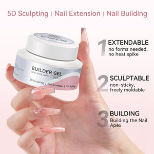 Clear 60g Non Stick Hand Extension Nail Kit #02 Extension Nail Gel BORN PRETTY 