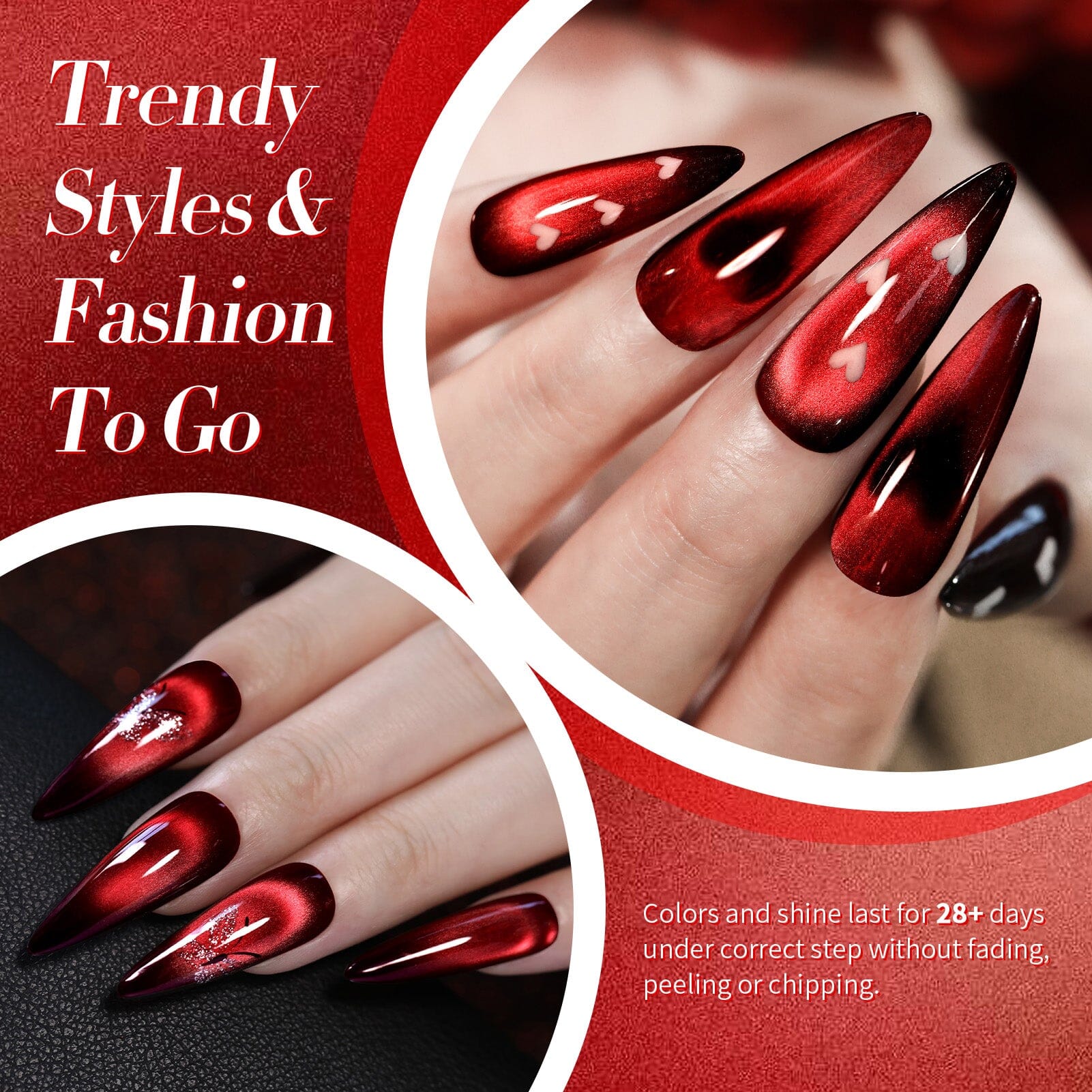 Glass Cat Magnetic Gel Polish MY153 Wishing Apple 15ml Gel Nail Polish BORN PRETTY 