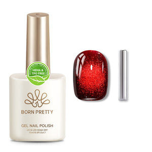 Crystal Cat Magnetic Gel MY154 Red Spider Lily 15ml HEMA/TPO FREE Gel Nail Polish BORN PRETTY 