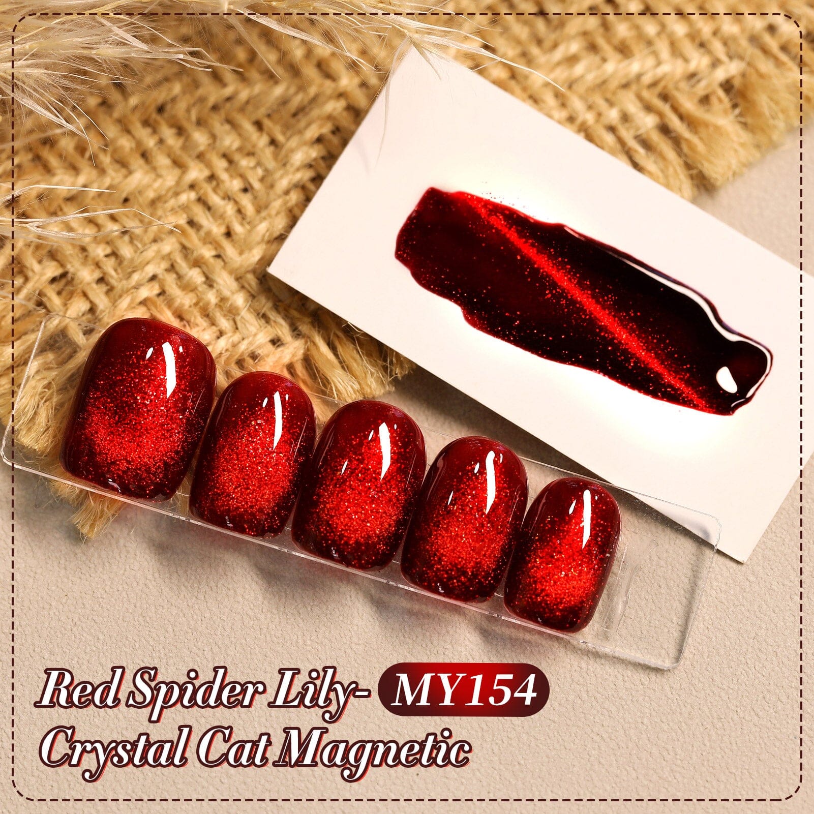 spider lily eyes Crystal Cat Magnetic Gel MY154 Red Spider Lily 15ml