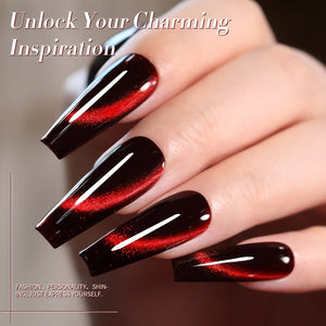 Crystal Cat Magnetic Gel MY154 Red Spider Lily 15ml HEMA/TPO FREE Gel Nail Polish BORN PRETTY 