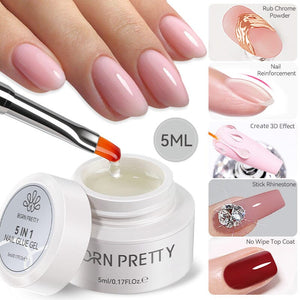 5 in 1 Nail Glue Gel 5ml Gel Nail Polish BORN PRETTY 