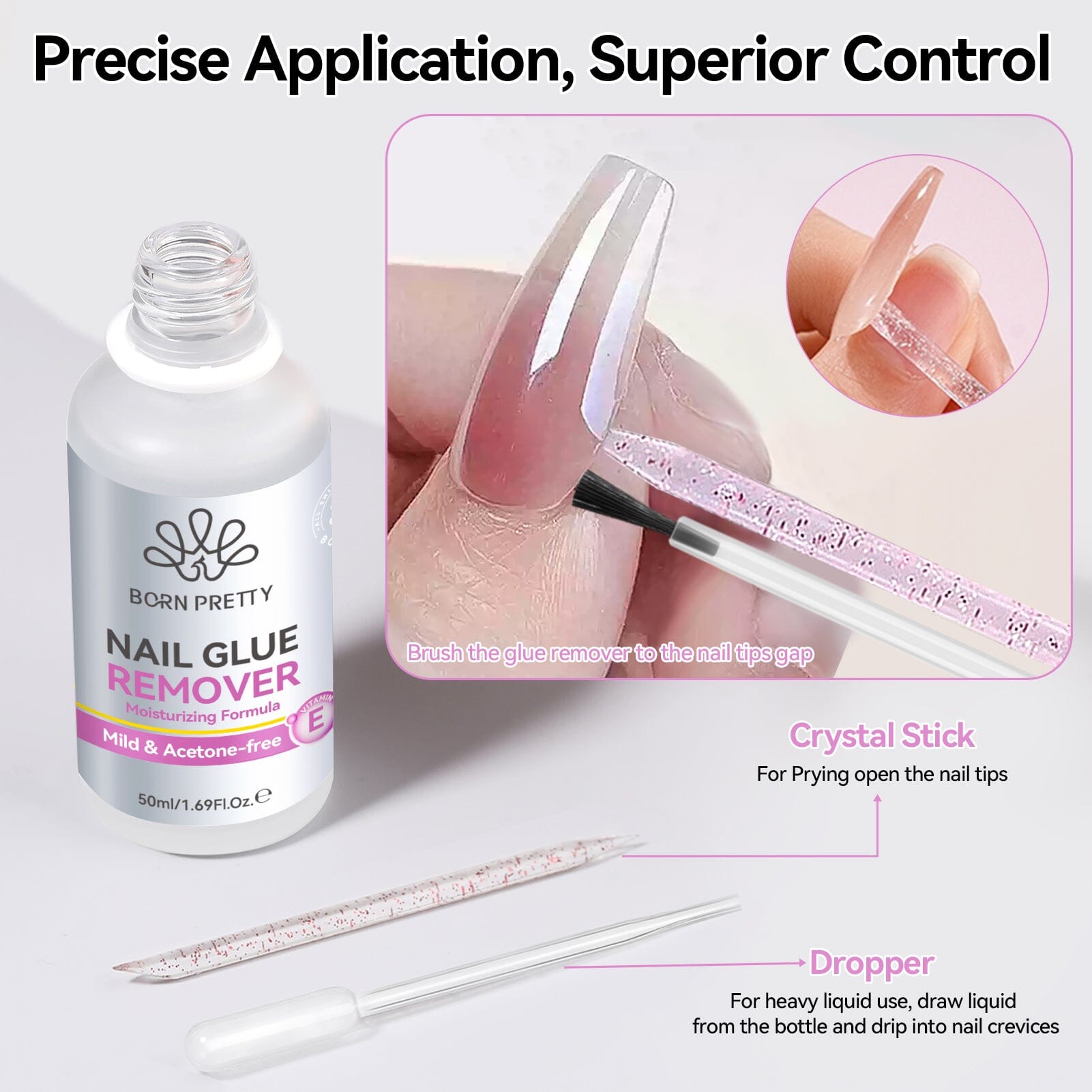 Nail Glue Remover 50ml Nail Tips BORN PRETTY 