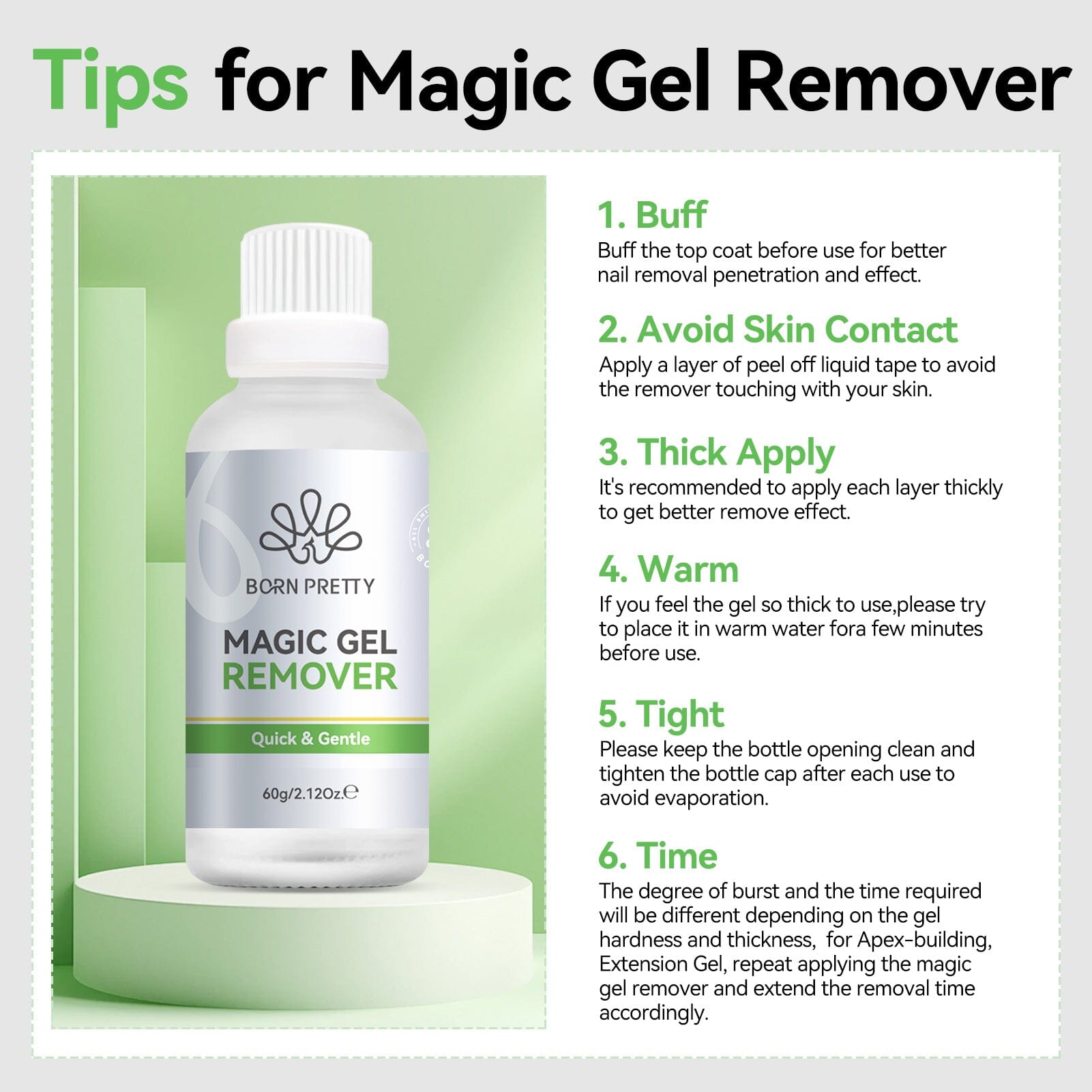 Magic Gel Remover 60g Gel Nail Polish BORN PRETTY 