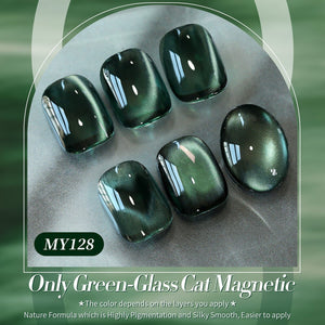 Glass Cat Magnetic Gel Polish MY128 Only Green 15ml Gel Nail Polish BORN PRETTY 